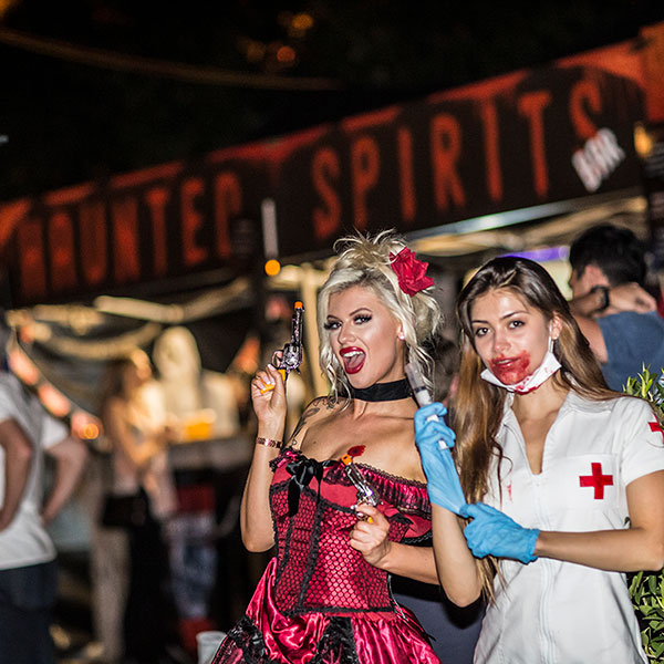 Girls at Haunted Spirits Bar