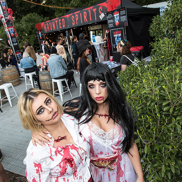 Girls at Haunted Spirits Bar